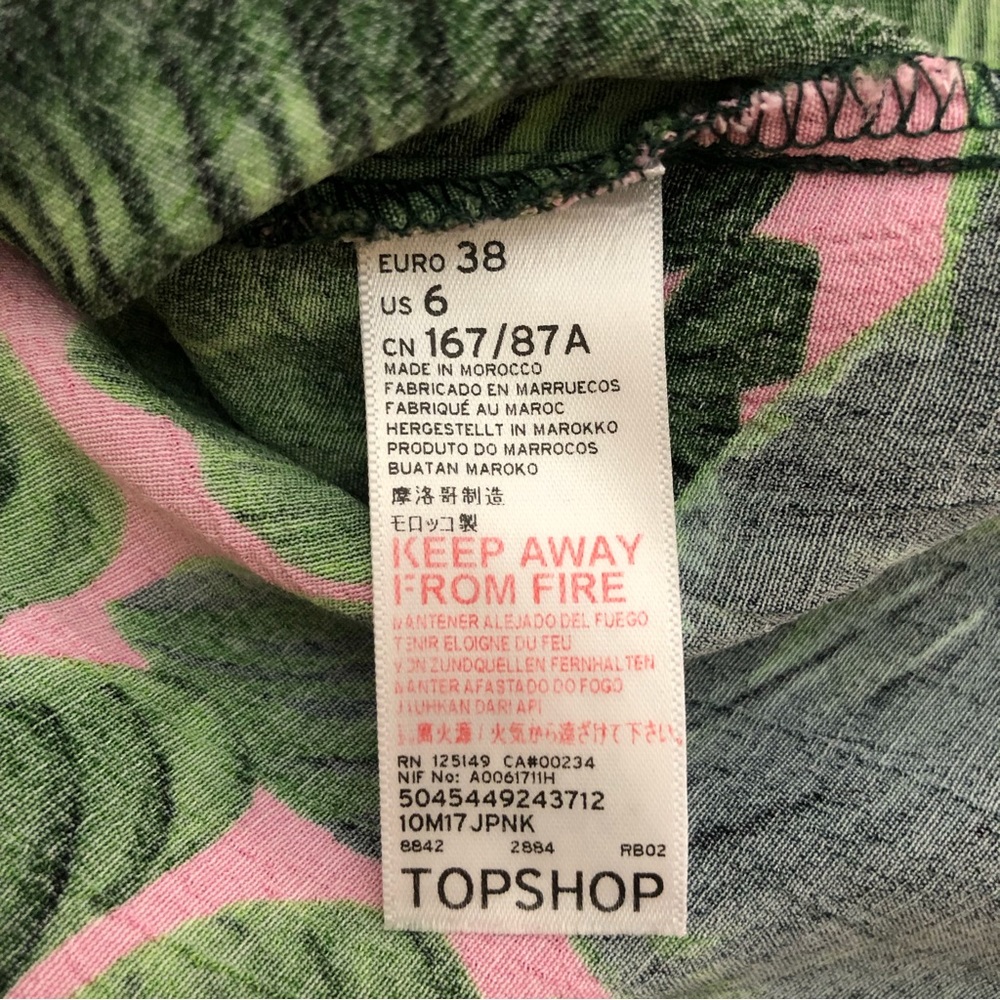 Topshop Palm Print Slipdress - Picture 9 of 14